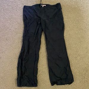 Black linen pants